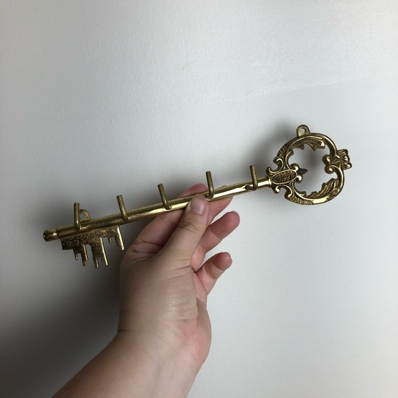 Vintage Brass Skeleton Key Wall Hook
